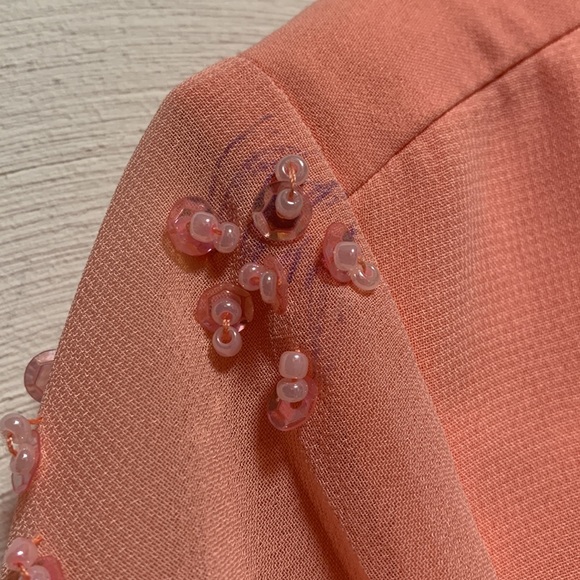 TS Couture LanTing Bridal Coral Sequin Bodice Mother of the Bride Dress - Picture 16 of 17